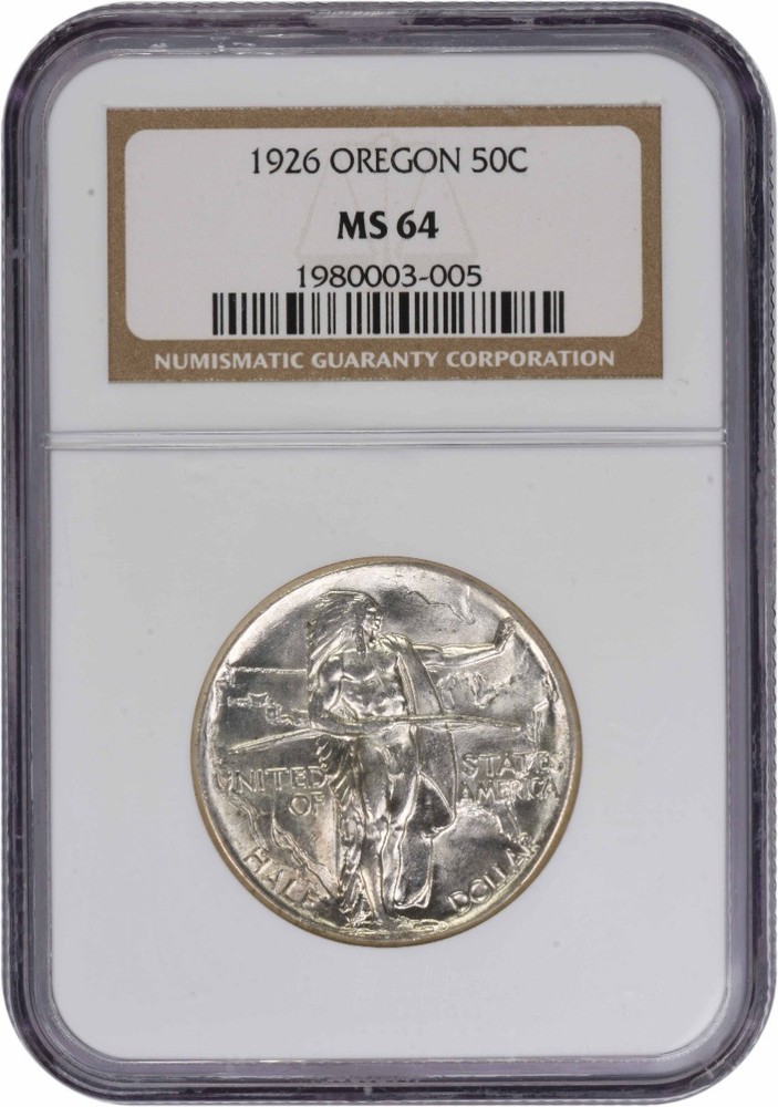 Oregon Commemorative Silver Half Dollar 1926 MS64 NGC