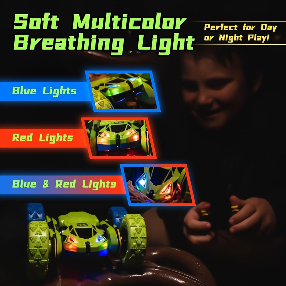 Versatile Remote Control Stunt Car for Kids - Includes Dual Joystick Controller