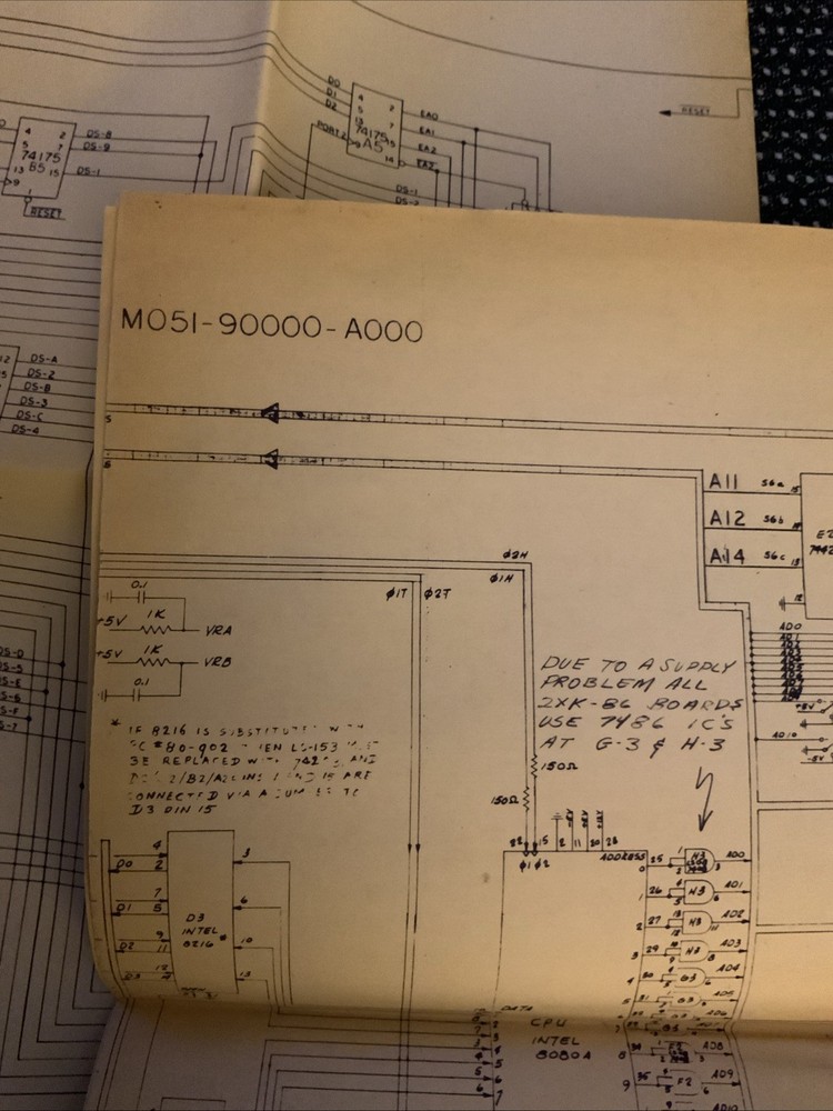 Midway Mfg Co. SPACE INVADERS Logic Schematics