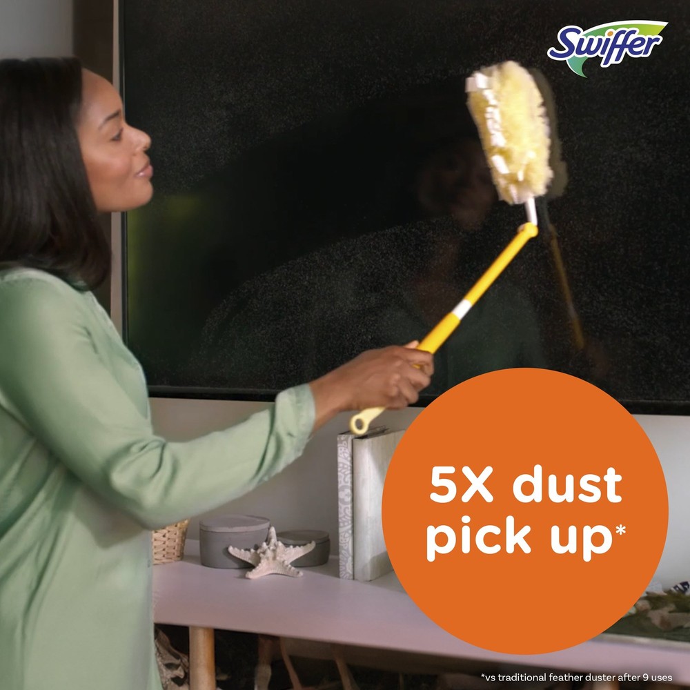 Extension Pole, Cleaning Kit includes 3ft Extendable Handle + 3 Duster Refills