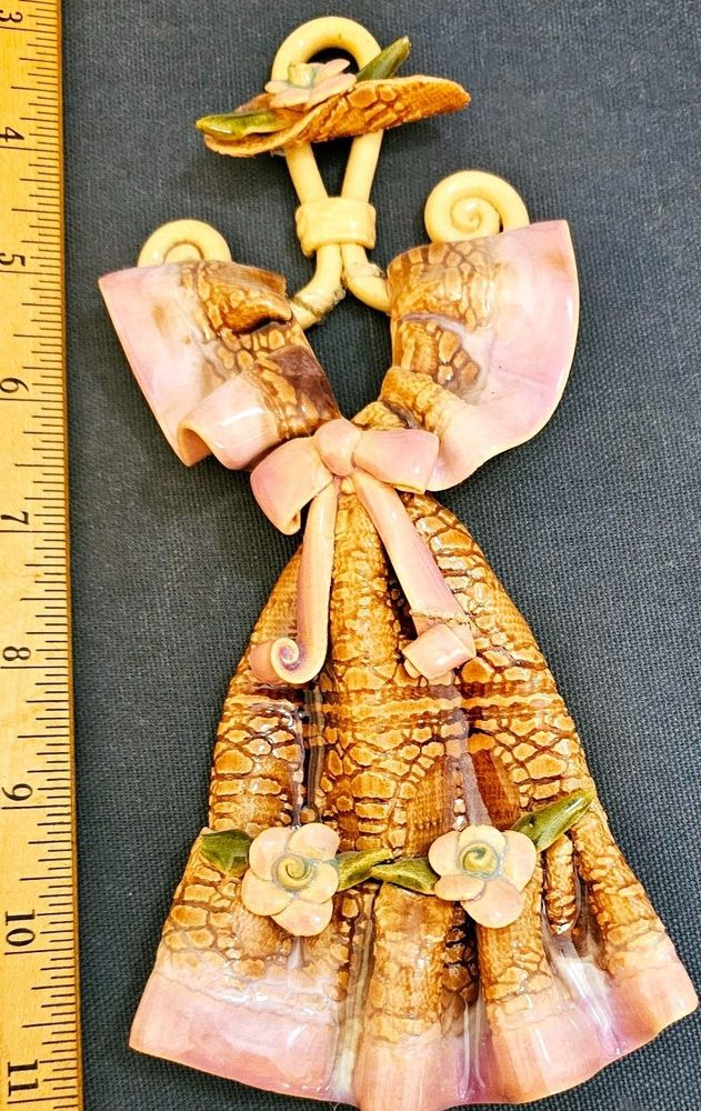 Unique 7" Decorative Pottery Abstract Lady Silhouette