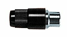 RCA JACK SOLDER TYPE BLACK PLASTIC END CAP