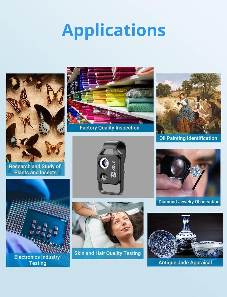 LED Pocket Microscope for Easy Use on Smartphones and Quick Exploration