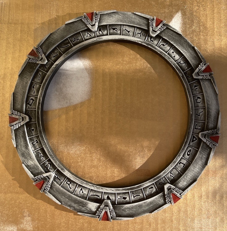 Stargate SG1 Gate 8” Sculpture Collector Replica, Each Hand Painted, Display