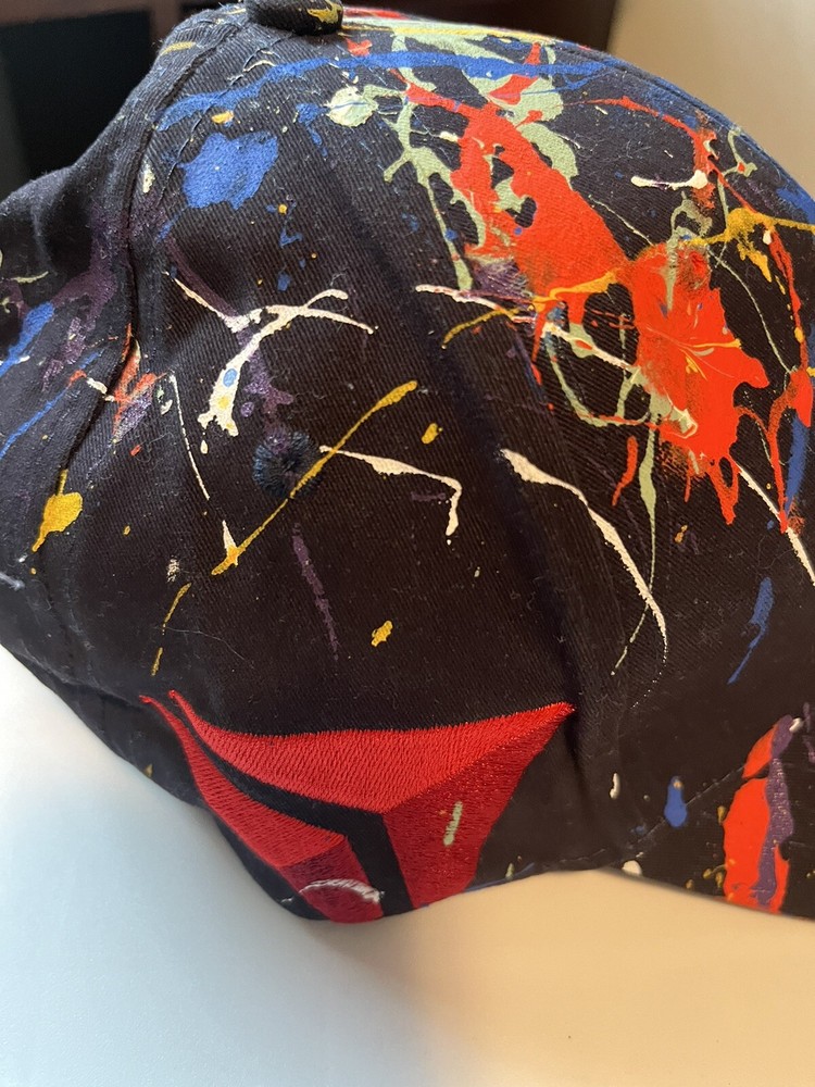 Rare Painted Delta Airlines Kaboom Hat With Logo Adjustable Excellent Condition