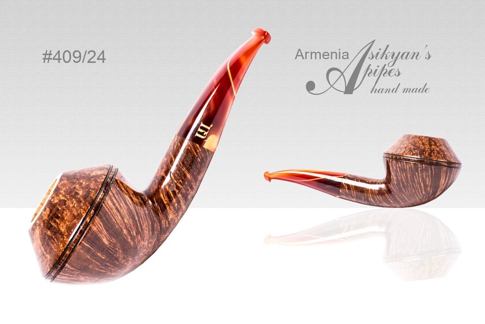 Asikyan Pipe #409/24 Rhodesian Smooth  Hand Made