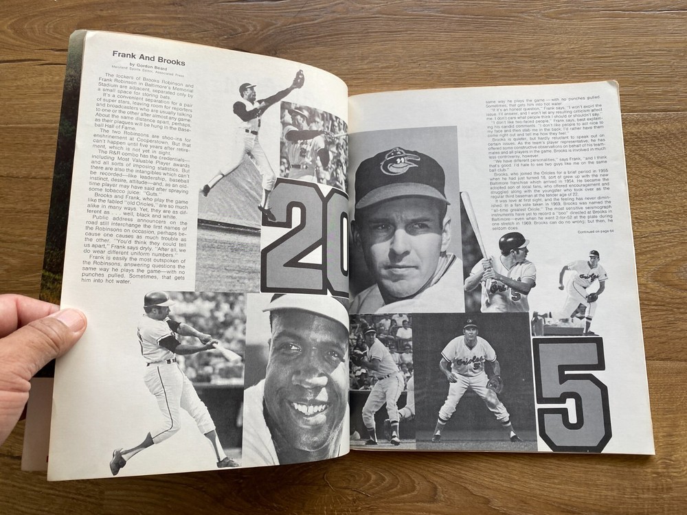 1970 Cincinnati Reds at Baltimore Orioles World Series Baseball Program Unmarked