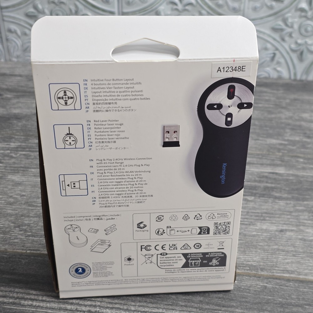 Kensington Wireless Presenter, Presentation Pointer K33271WW