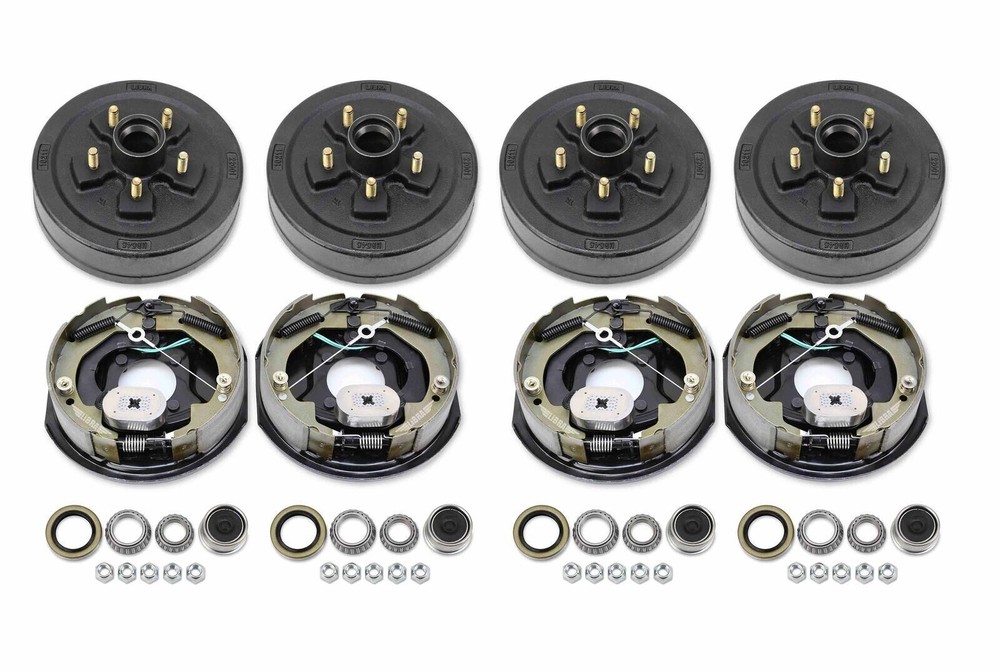 LIBRA Trailer Hub Drum Kits 5 on 4.5" & Self Adj Electric Brakes 3500lb Axle PK2