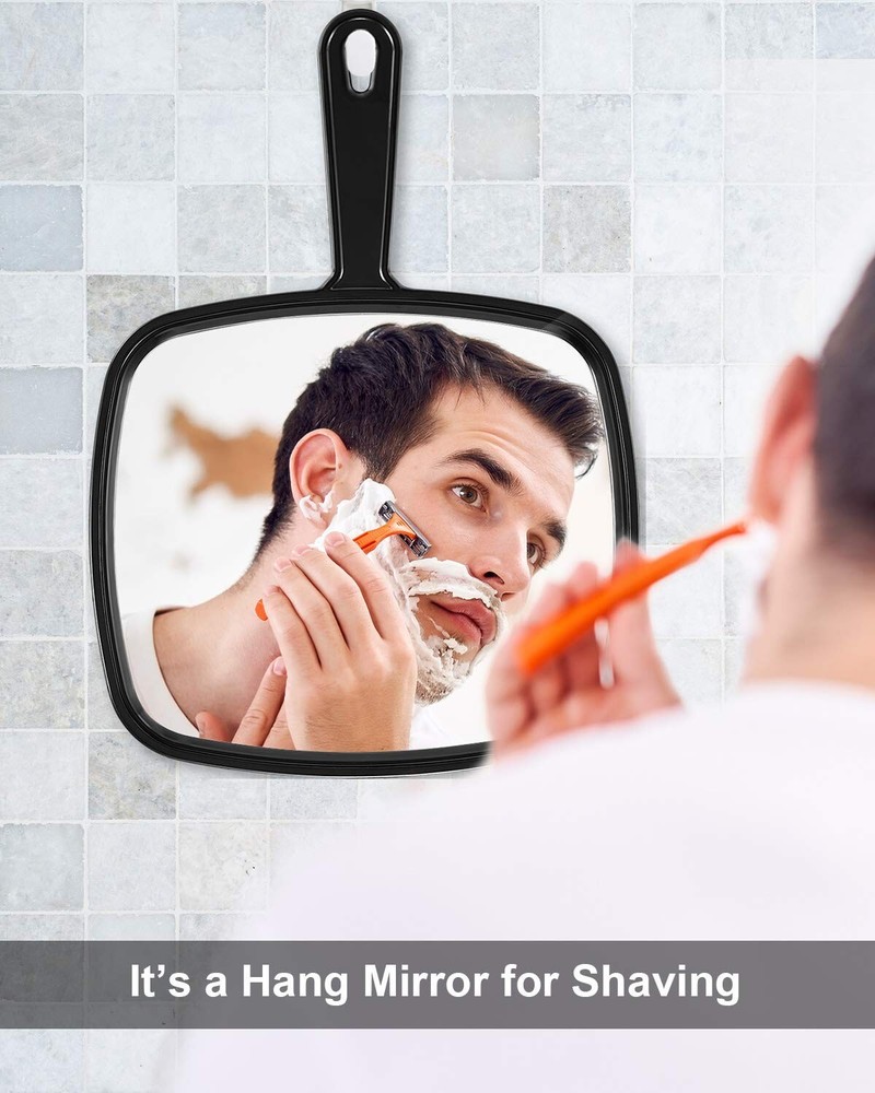 Contemporary Handheld Mirror for Precise Grooming - X-Large 9" x 12.4"