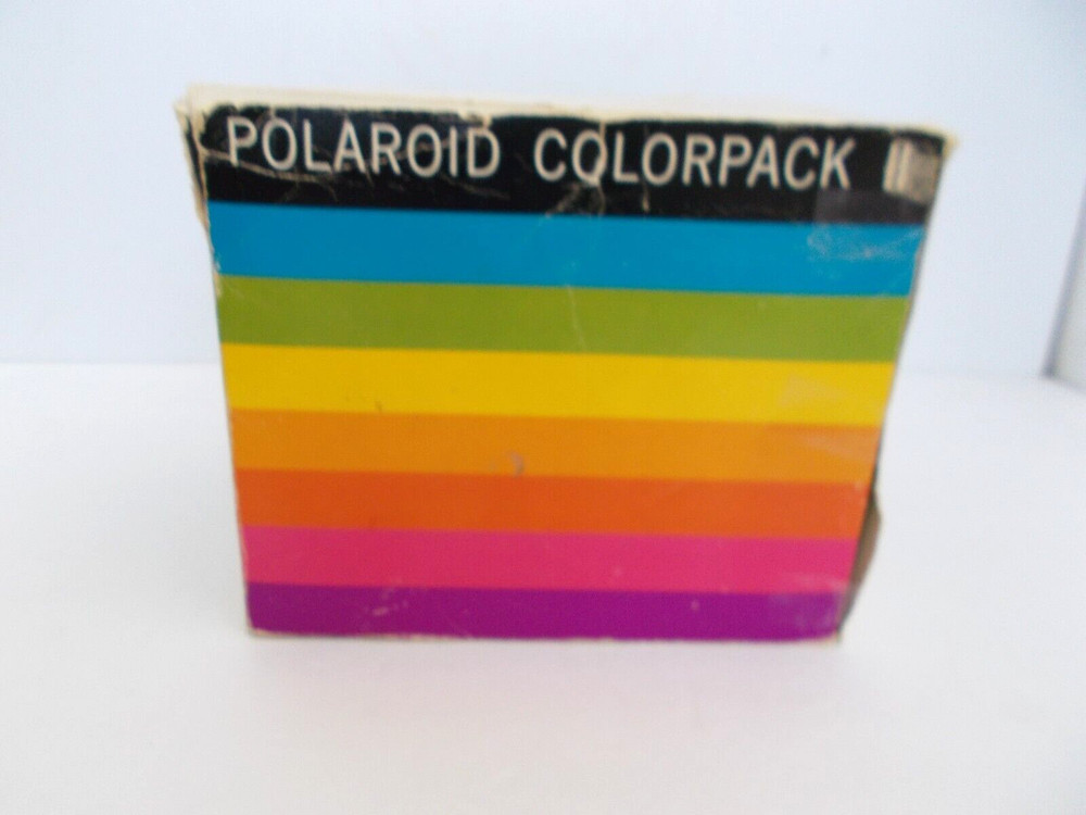 POLAROID LAND CAMERA COLORPACK II = orig. box + 6 flash bulbs & paperwork