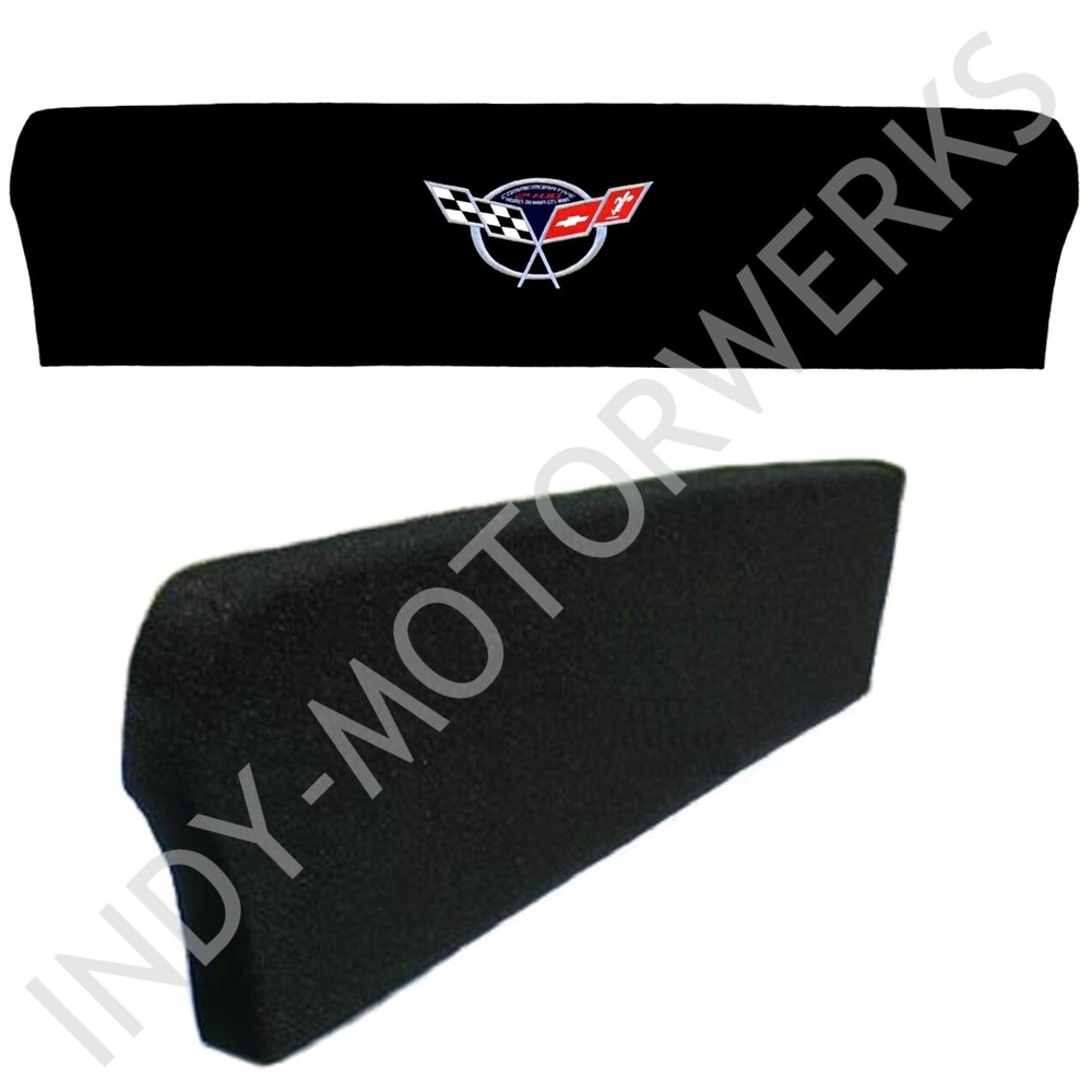 C5 CORVETTE TRUNK DIVIDER PARTITION COMMEMORATIVE CROSS FLAG EMBROIDERED EMBLEM