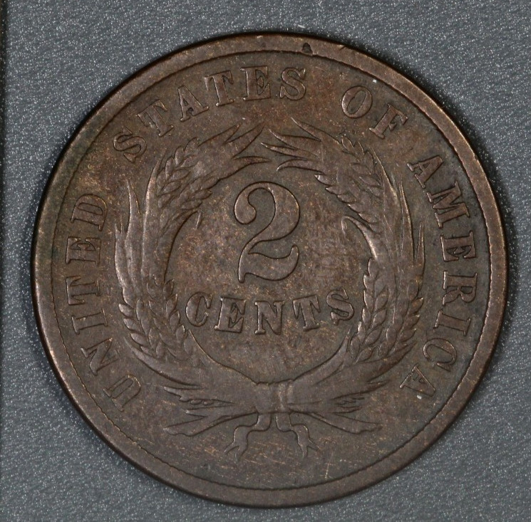 1864 Two Cent Piece 2¢ - VG Very Good dbkjB