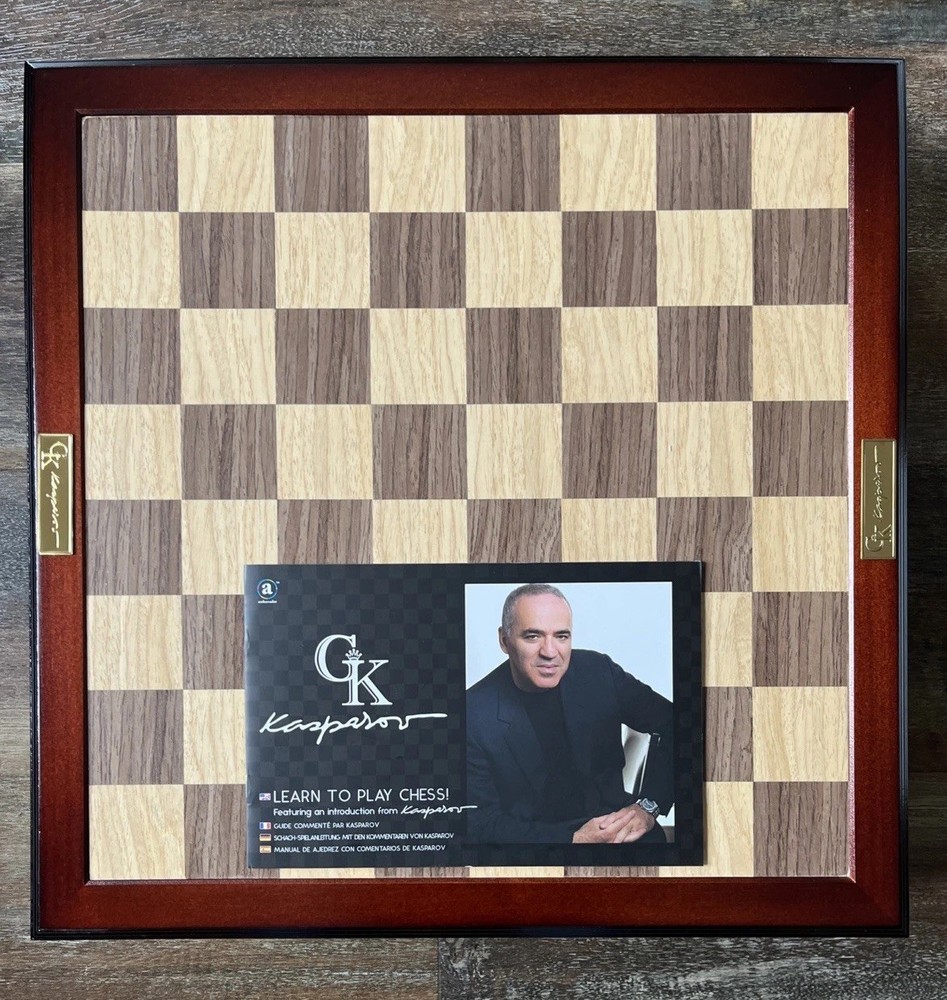 19” Kasparov Grandmaster Silver & Bronze Chess Set - READ