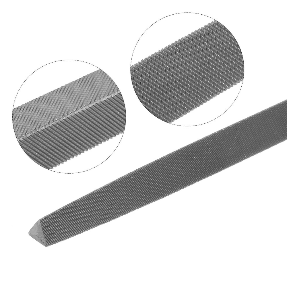 6" Second Cut High Carbon Hardened Steel Triangle Three Square File Handle