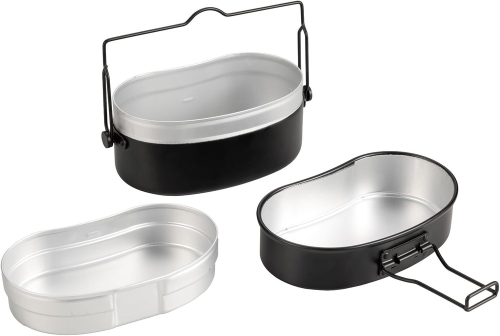 Camping Cookware Mess Kit 1.1L Black