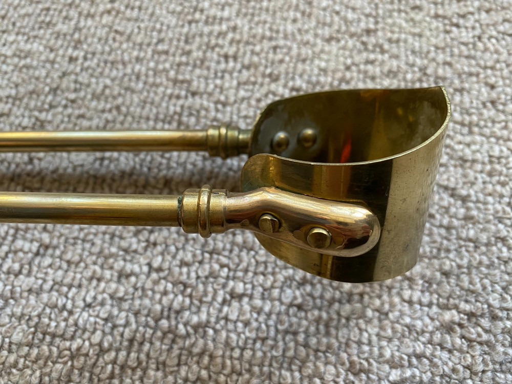 Brass  Coal Tongs Handle  50 cm tall
