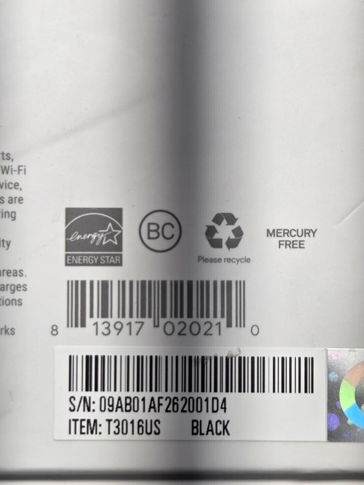 Google Nest Programmable Learning Thermostat Black