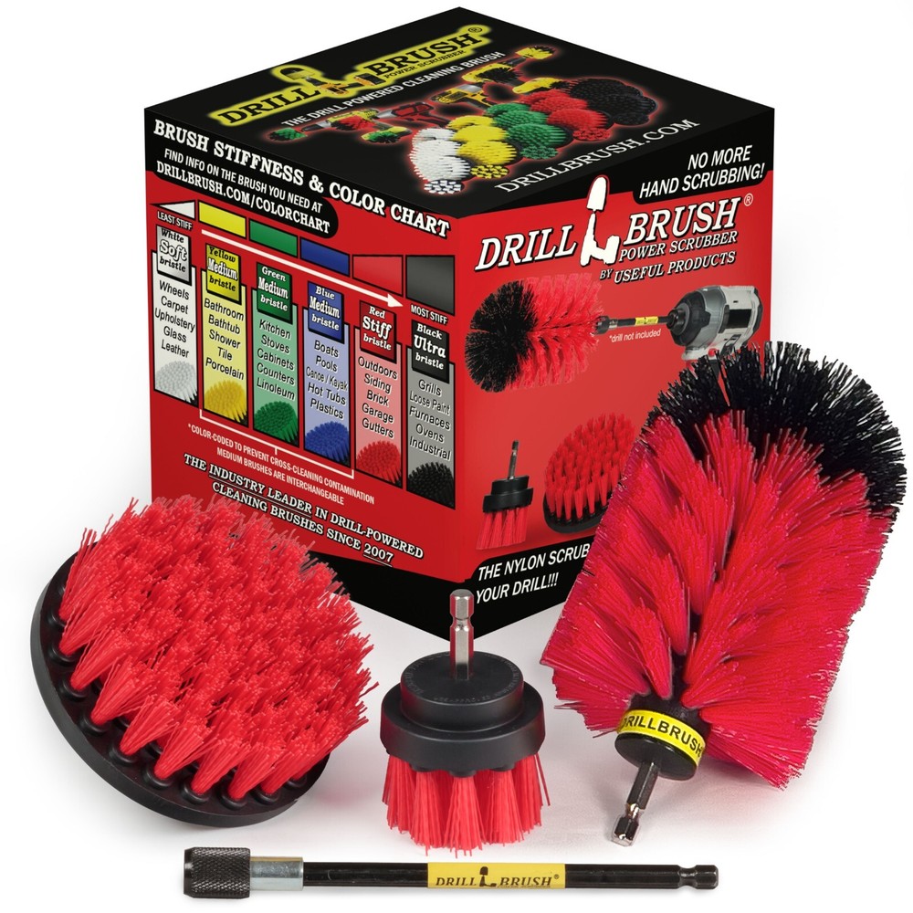 Multi Surface Cleaning Brush with Long Reach Extension - Rotary Tool Accessory
