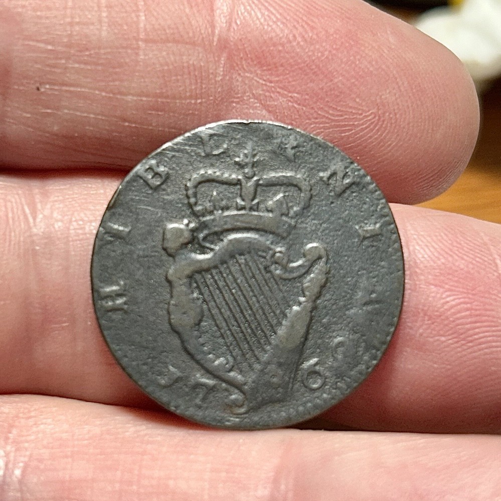Non-Regal MULE Irish Halfpenny 1769
