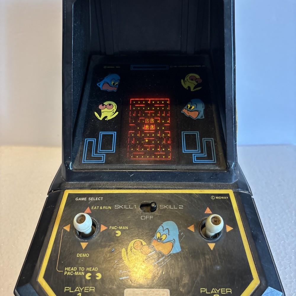 1981 Coleco Midway PAC-MAN Tabletop Mini Arcade Machine Game Tested & Working