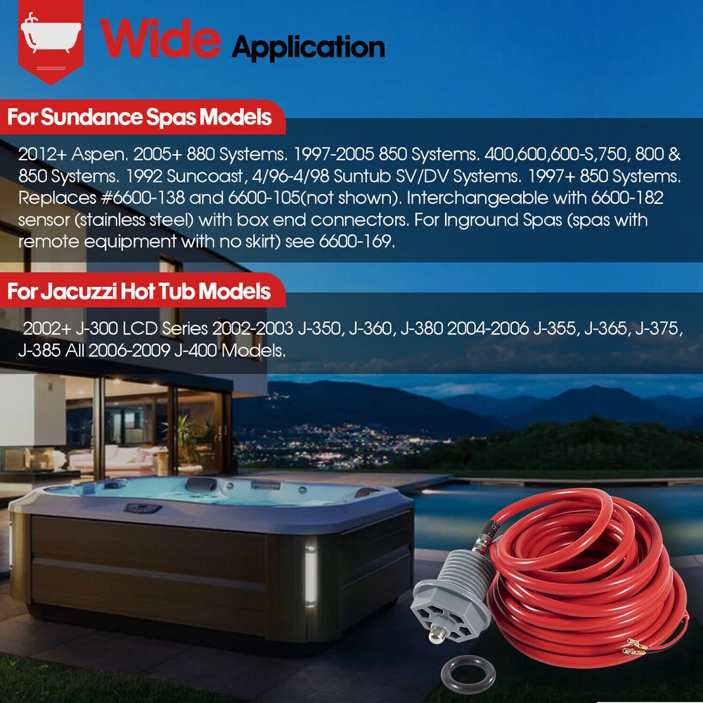 6600-167 Temperature Sensor for Sundance Spa Jacuzzi Aspen Hot Tubs Temp Sensor