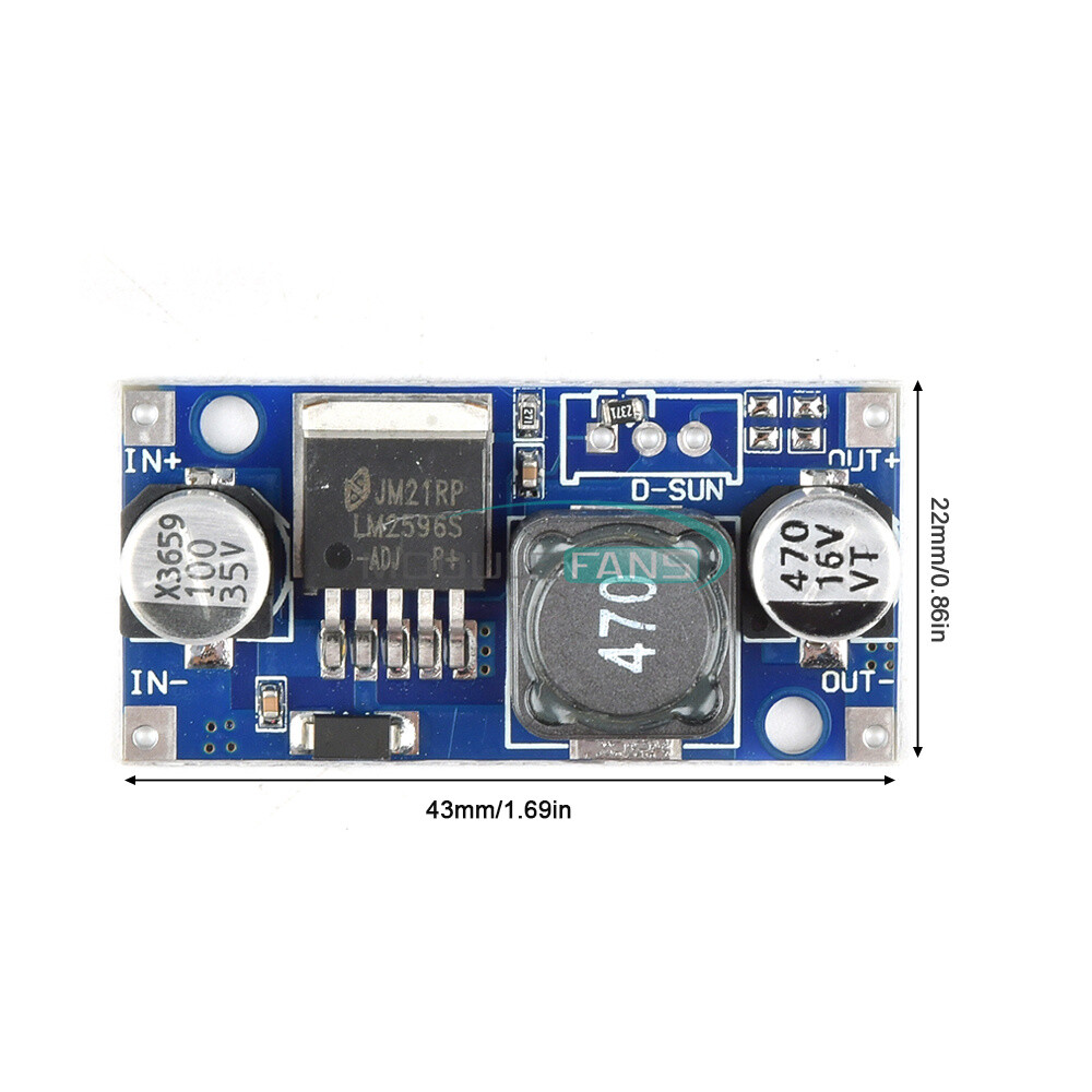 LM2596S DC-DC Step-down Power Regulator Converter Module 3A 12/5/3.3V Output