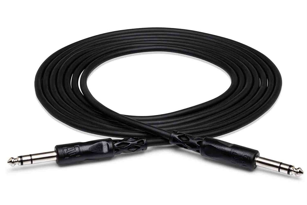 Hosa CSS-103 Balanced Interconnect Cable, 1/4 in TRS to Same - 3FT