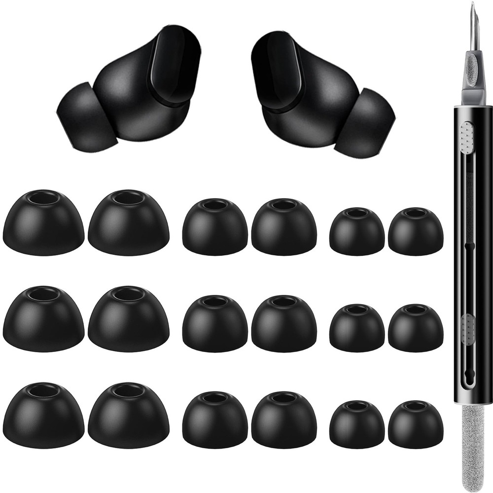 9 Pairs Replacement Ear Tips for Beats Studio Buds/Fit Pro/Studio Black