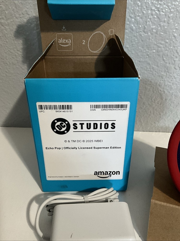 Superman Edition Amazon Echo Pop (Limited Edition) - New Open Box