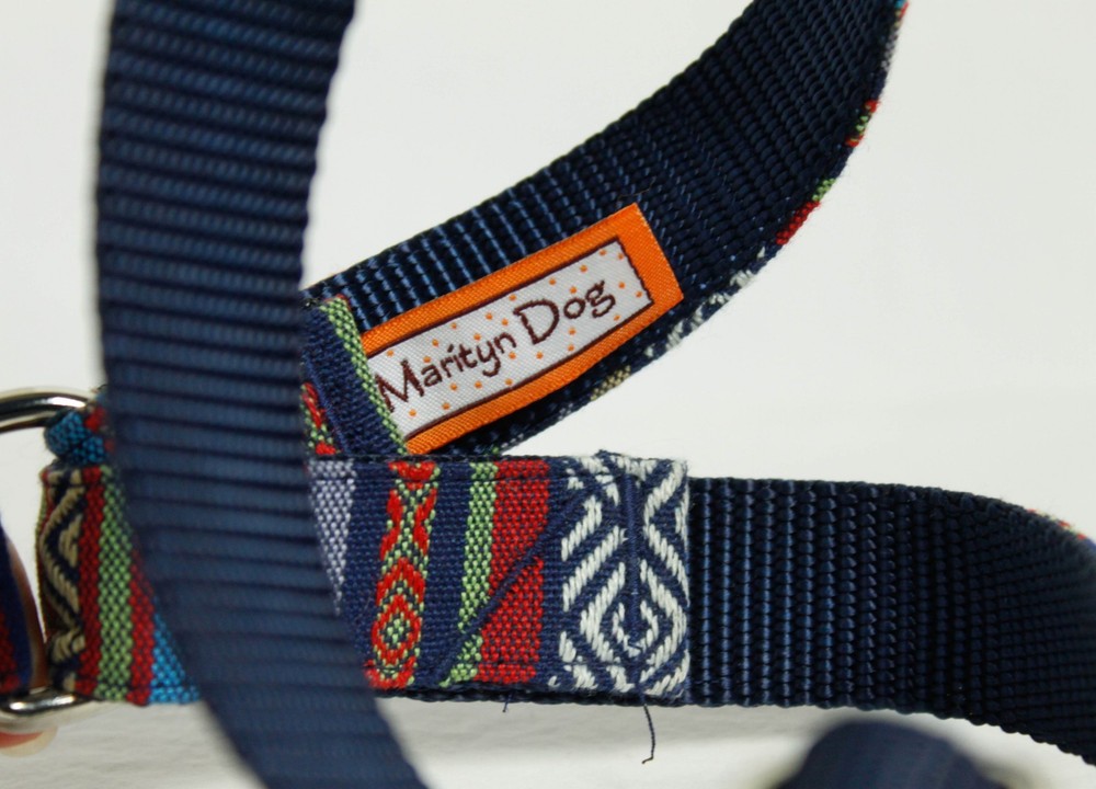 Marityn Aztec Blue Red Size Large Dog Harness