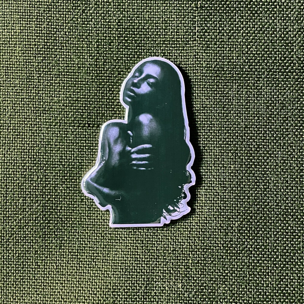 sade love deluxe offset printed lapel pin with single rubber clasp