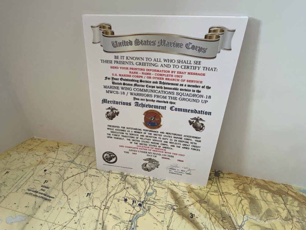 U.S.M.C. / WING COMMUNICATIONS SQDN-18 / MERITORIOUS ACHIEVEMENT COMMENDATION