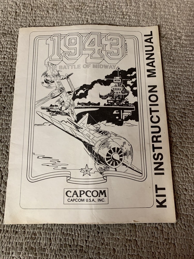 Original 1943 Kit Capcom Arcade video game Manual