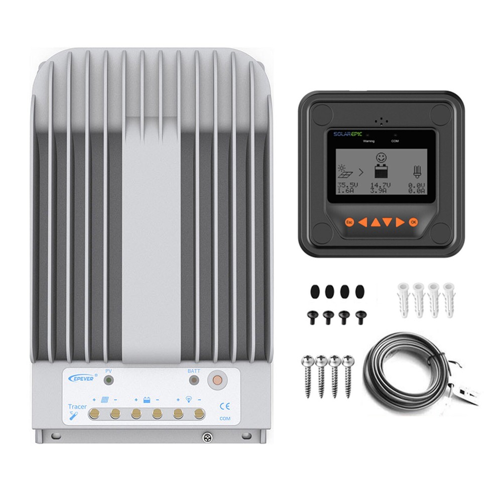 EPEVER MPPT Solar Controller 12V/24V Li Battery Regulator 150V Controller+Meter