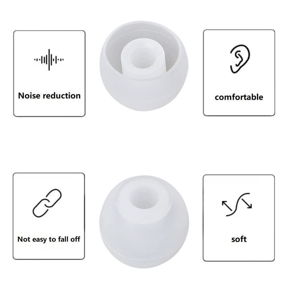 36 Pieces Large Earbud Tips Soft and Comfortable Ear Bud Replacement Pieces S...