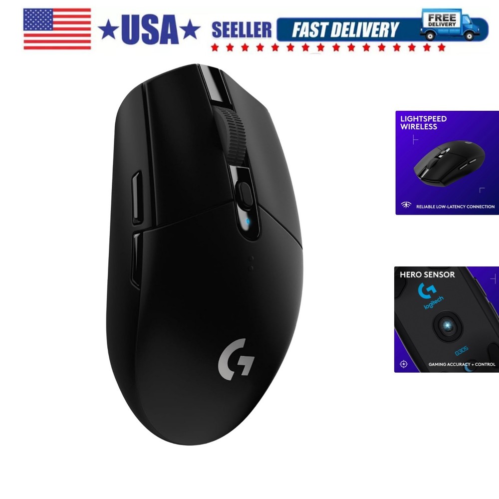305 Lightspeed Wireless Gaming Mouse, Hero 12K Sensor, 12,000 DPI, Lightweigh...