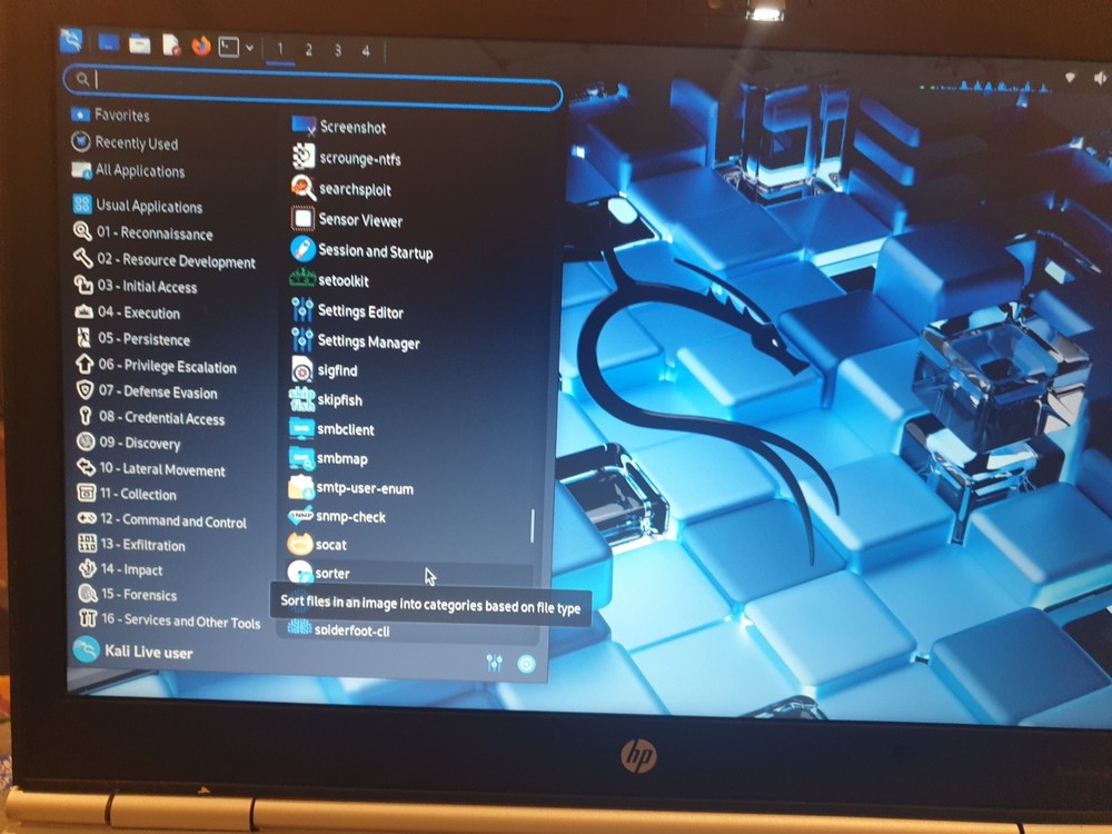 Linux Kali 2025.4, 64-bit, Bootable Live and Install USB Flash Drive