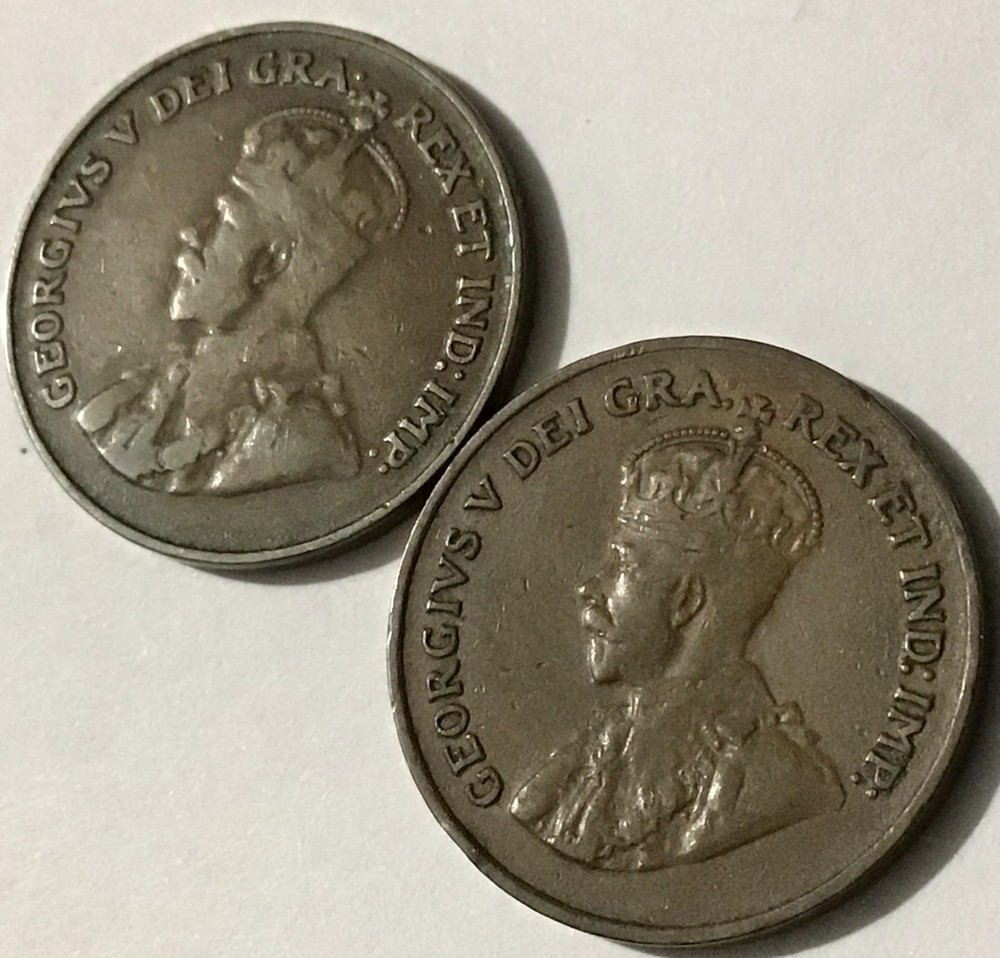 1926 1924 Canada Small Cent BROWN