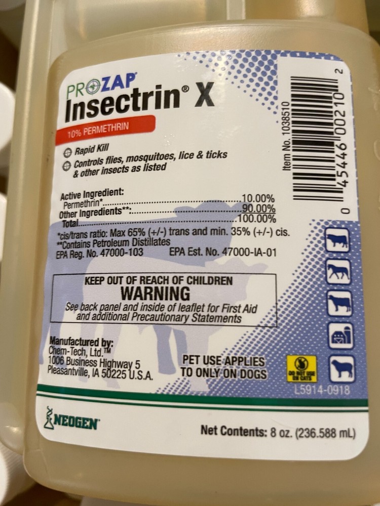 CASE AS 12 PROZAP INSECTRIN X 8 OZ CONCENTRATE