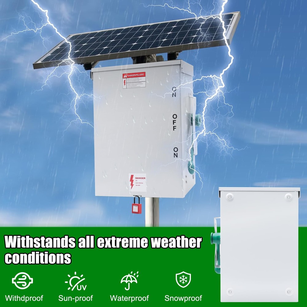 KUTTOLE 200A Generator Transfer Switch General Duty Generator, Silver