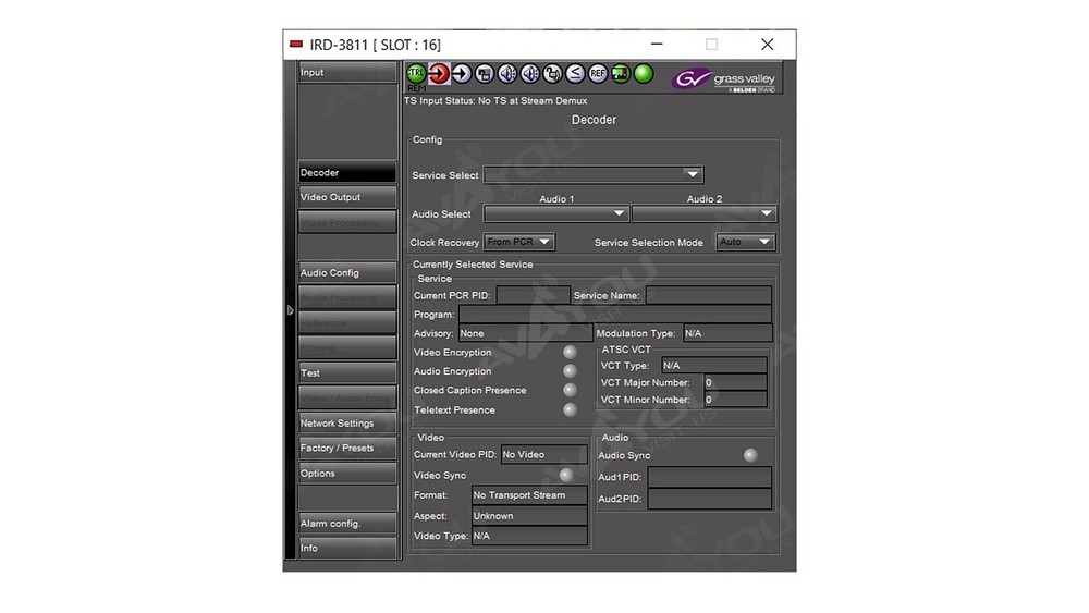 Miranda GV IRD-3802 MPEG Decoder with ASI and GigE IP Inputs OPT: PROBE +3DRP