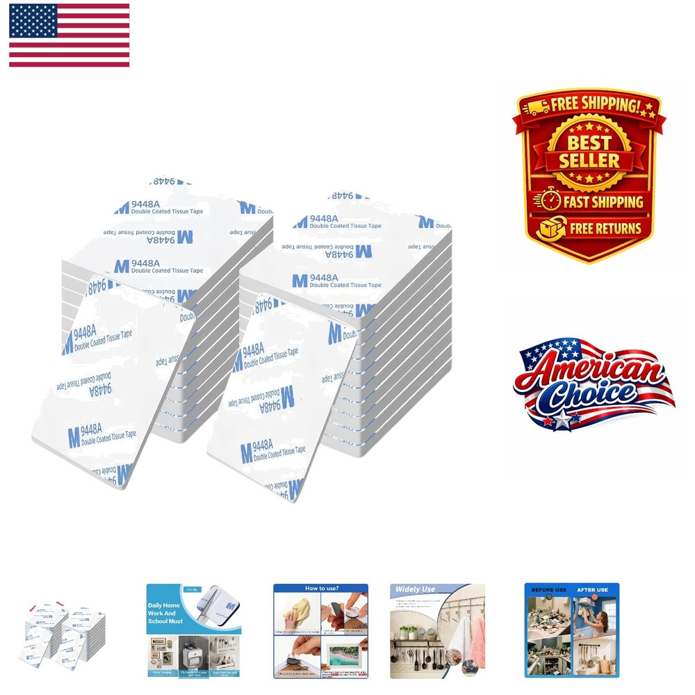 36 Pack Heavy Duty Double-Sided Adhesive Pads - Waterproof Mounting Solution