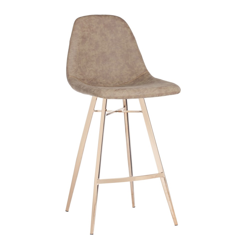 SAFAVIEH Mathison Counter Stool | Brown / Copper |