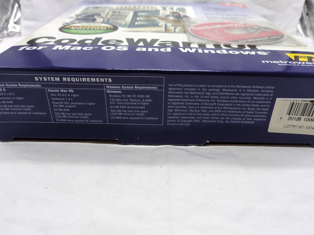 Code Warrior 7.0 For Mac OS And Windows Metroworks Software