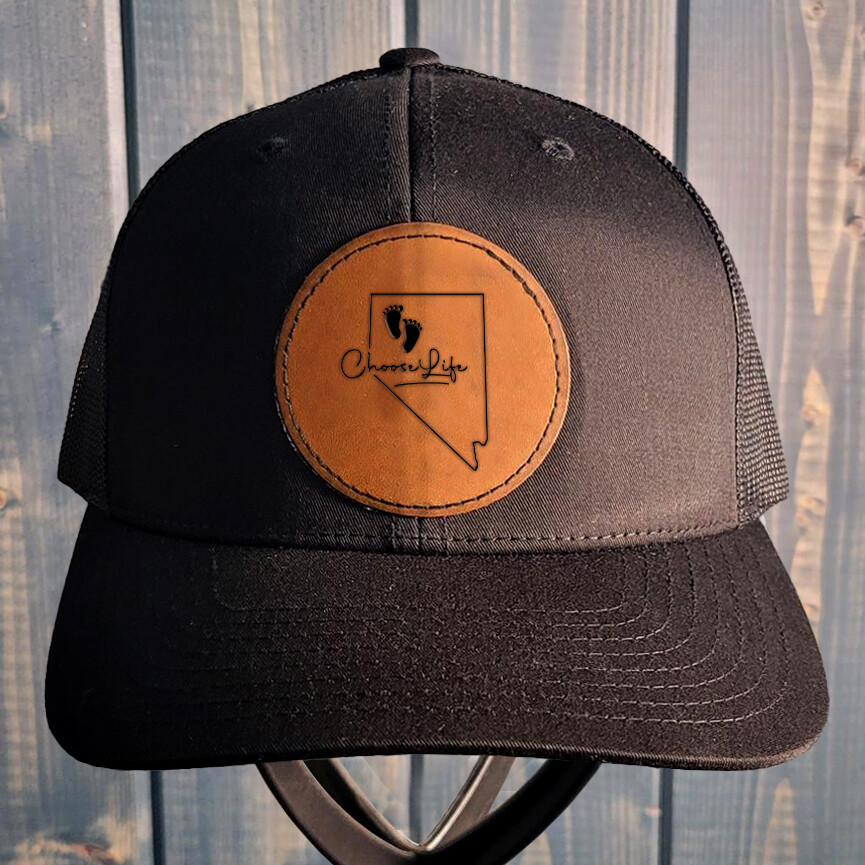 Nevada Leather Patch Hat Pro-Life Hat