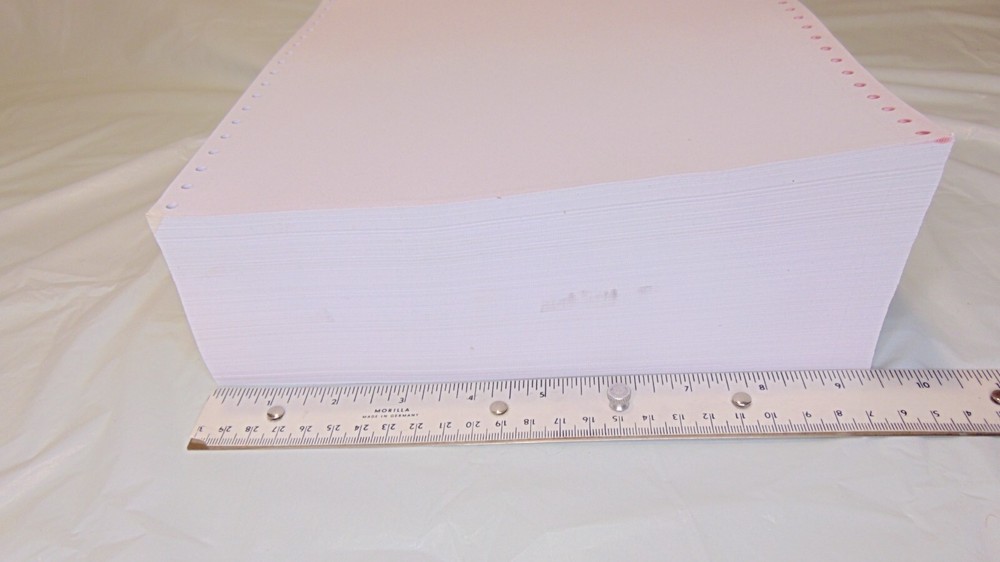 Continuous Feed Computer Paper for Dot Matrix Printer Blank 9.5X11 Inches