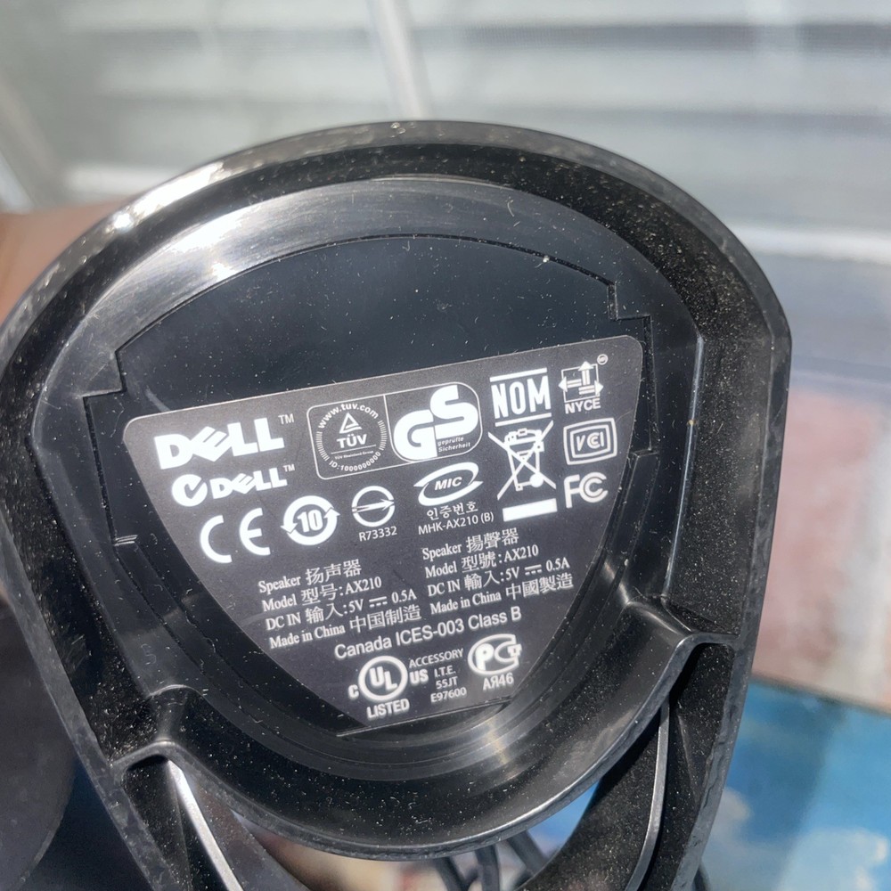 Dell Speakers Computer Laptop USB Powered Multimedia Stereo AX210