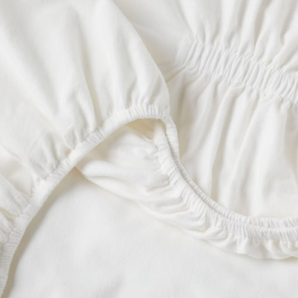 King Ultra Soft Flannel Sheet Set White - Threshold