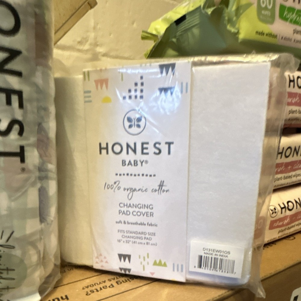 Honest Clean Diapers SIZE 6, Plant-Based Wipes & Changing Pad Cover Bundle